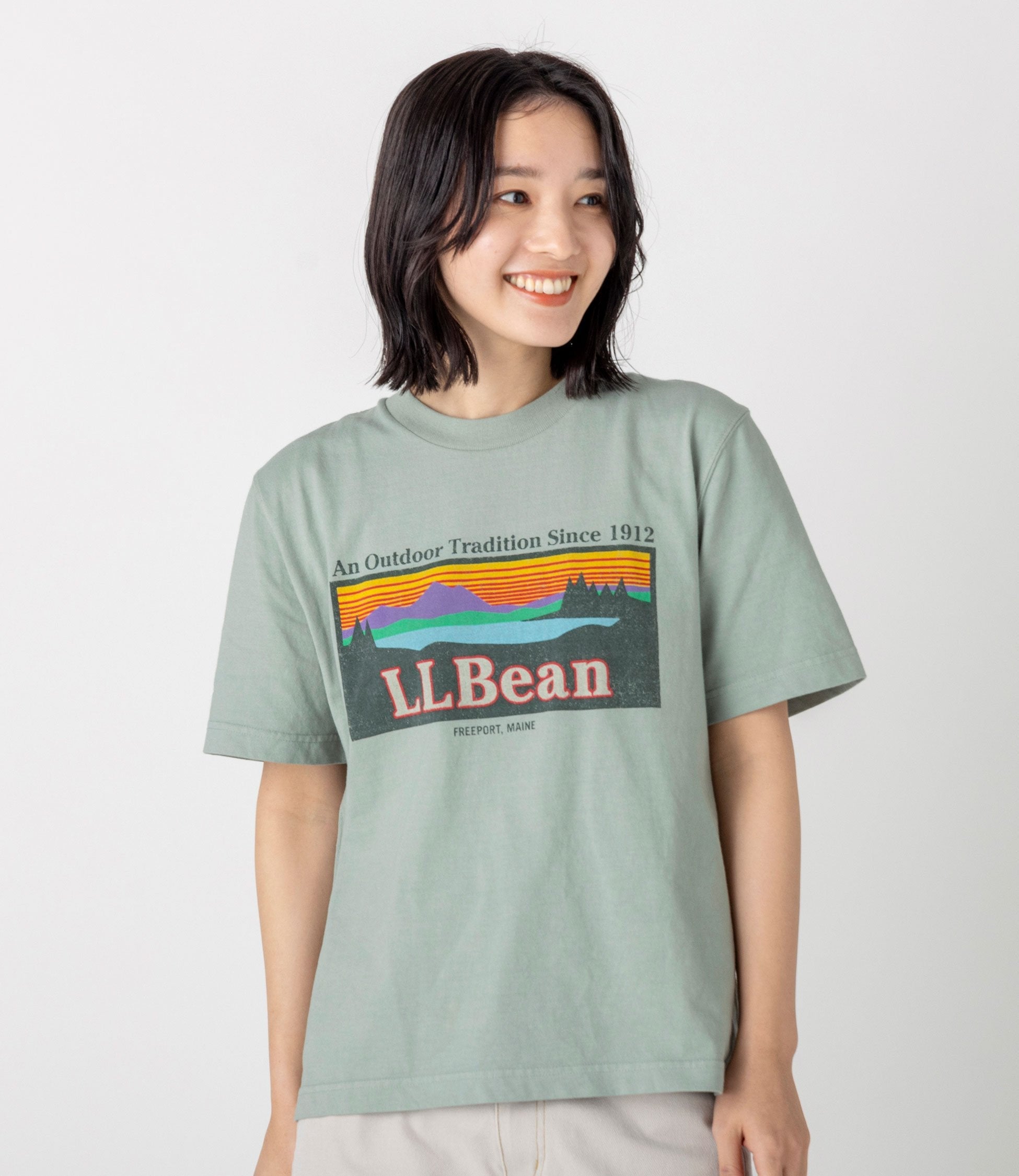L.L.Bean JAPAN EDITION Women's Morrill Short-Sleeve Katahdin Logo Tee